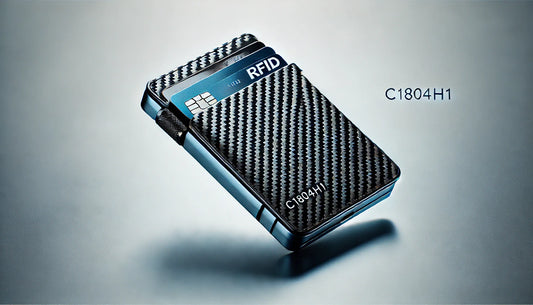 C1804H1 RFID Carbon Fiber Wallet For Men -- Stylish, Secure, and Durable With Advance RFID Protection in Elegant Blue
