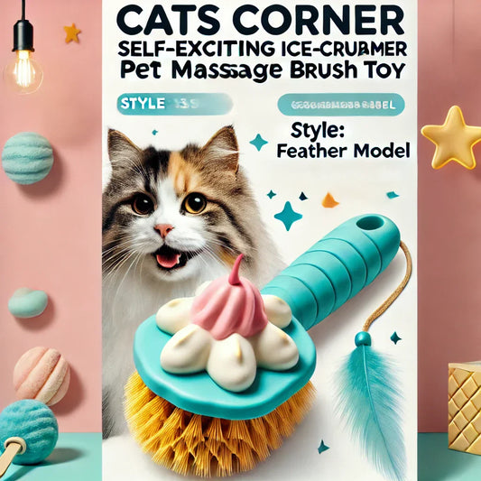 The Ultimate Grooming & Playtime Companion: Cats Corner Self-Exciting Ice-Cream Scrubber Review