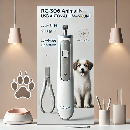RC-306 Animal Nail Grinder USB Automatic Manicure (White): The Ultimate Pet Grooming Tool