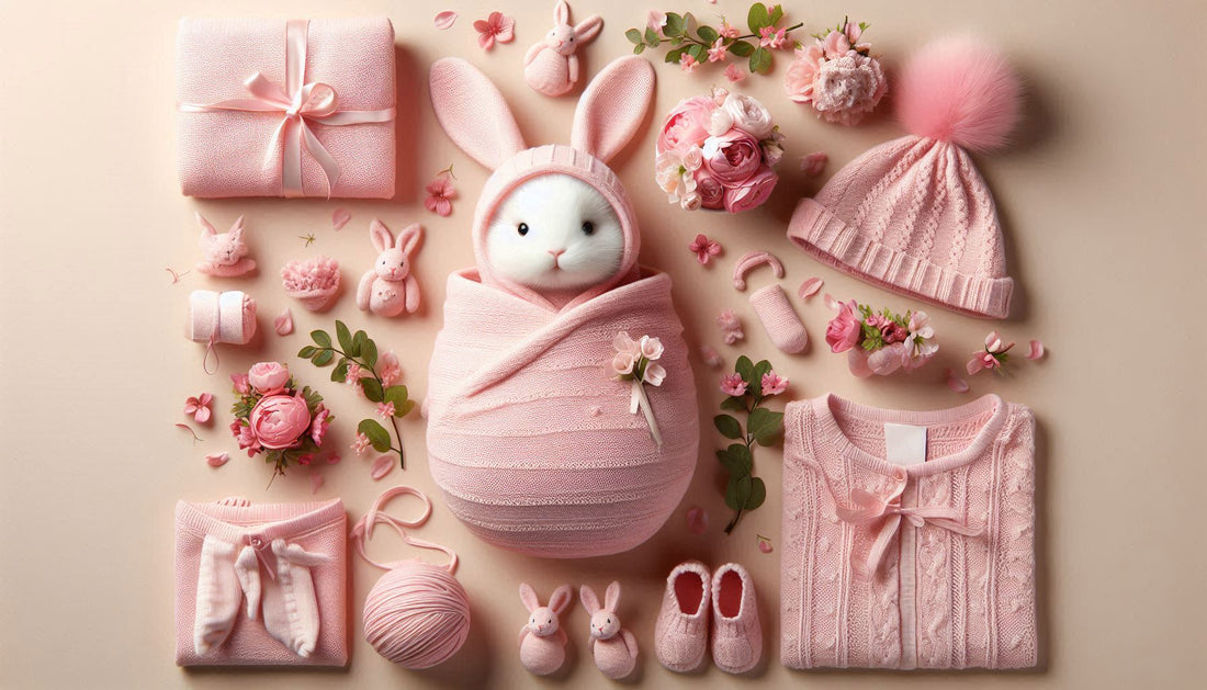 Adorable Comfort: Pink Rabbit Cotton Baby Bag, Towel, Sleeping Bag & Cap Set for Spring and Summer