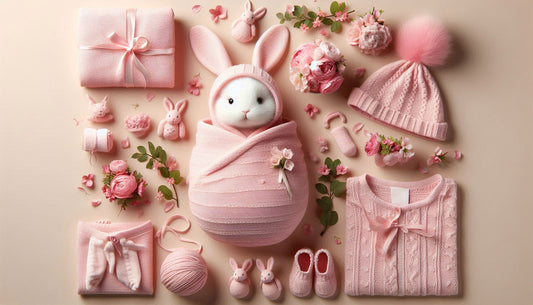 Adorable Comfort: Pink Rabbit Cotton Baby Bag, Towel, Sleeping Bag & Cap Set for Spring and Summer