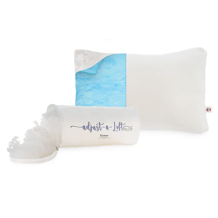 Adjust-A-Loft Fiber Adjustable Comfort Pillow with Cooling Memory Foam Insert: Personalized Support and Lasting Comfort