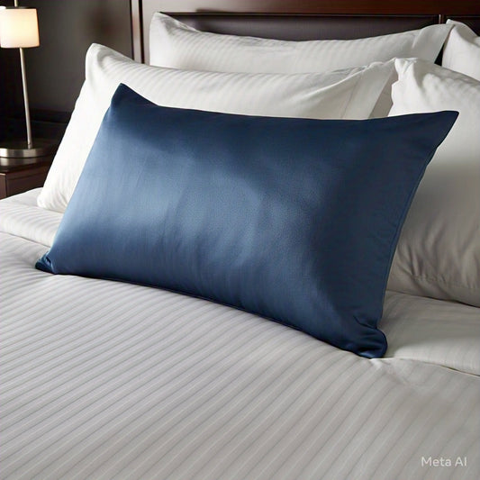 Taste the luxury of sleep with the Premier European goose down sateen pillow.