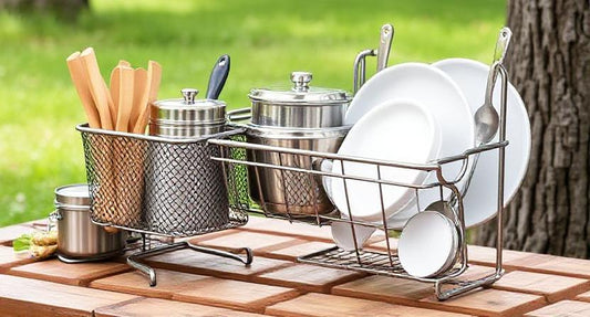 The Ultimate Outdoor Organizer: Why Every Camper Needs This Foldable Mesh Basket Rack