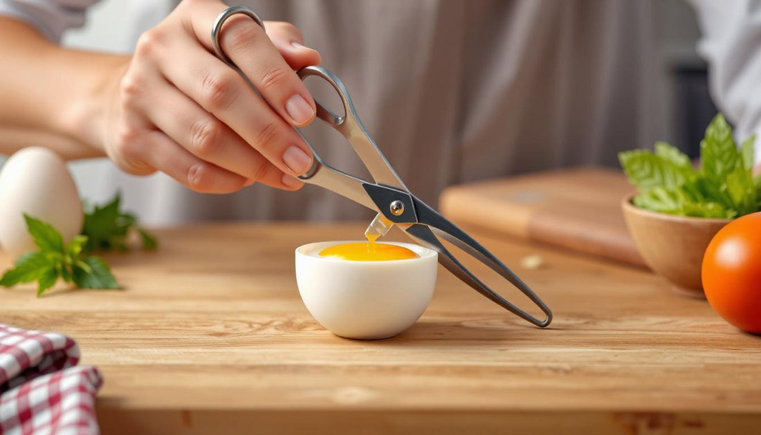 Crack with Precision: The Ultimate Stainless Steel Egg Scissors Opener for Clean and Effortless Egg Preparation