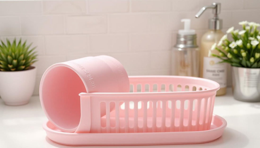 Pretty and Practical: Why the Light Pink Upside Down Drain Cup Storage Rack Belongs in Your Kitchen
