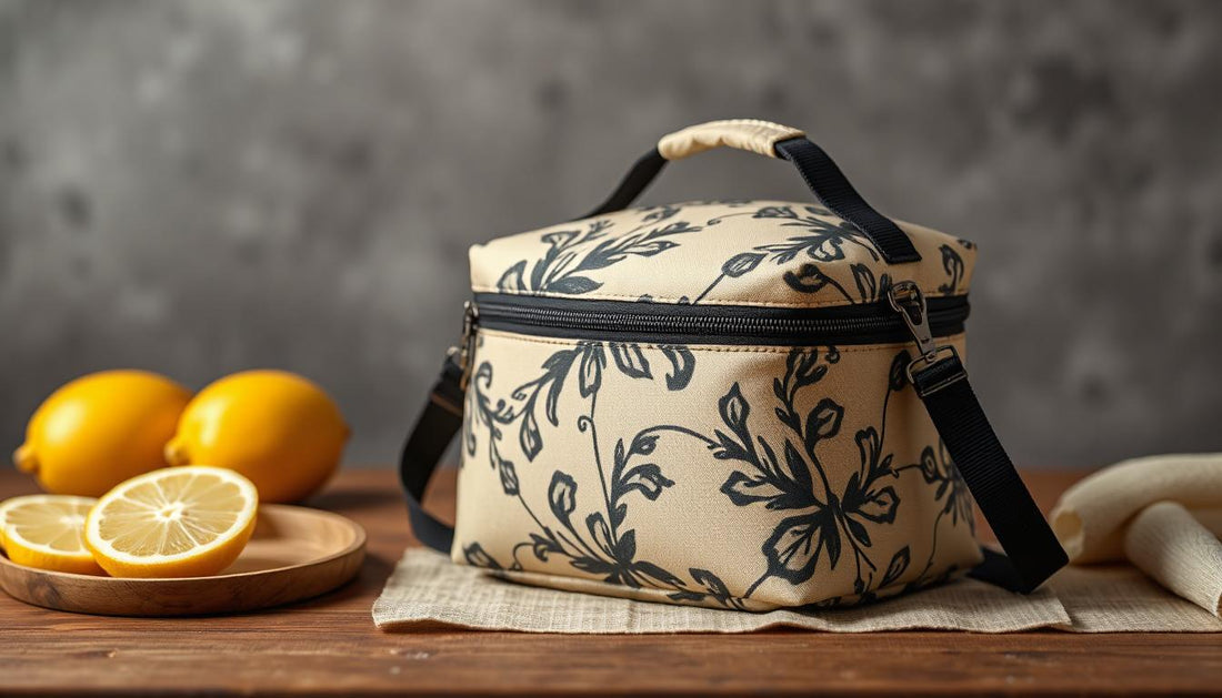 Chic Utility: The Ink Pattern Insulated Lunch Bag for Stylish and Practical Meal Storage On-the-Go