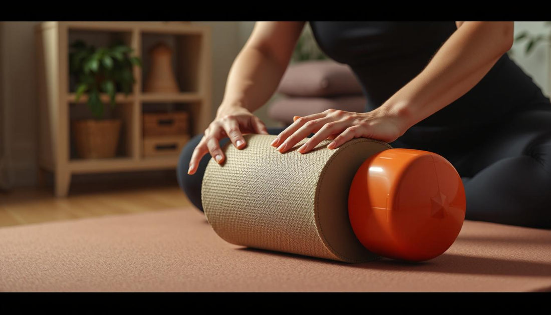 Total Body Wellness: The Power of the Massage Stretching Yoga Assisted Ring with Raised Point Roller (Beige Orange)