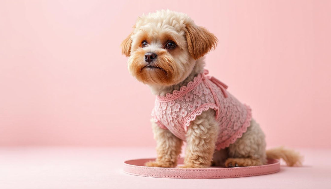 Pawsh & Pretty: The 3D Flower Pink Lace Vest Harness for Stylish Small Pets