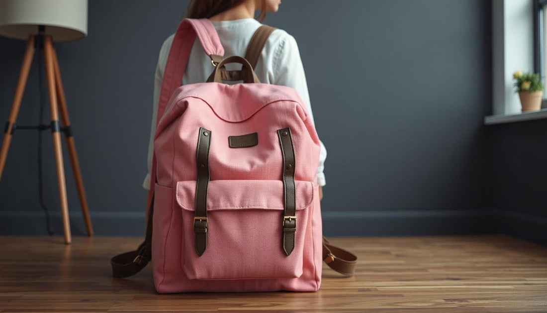 Canvas Shoulder Bag Large Capacity Student Travel Backpack (Pink): A Durable, Stylish, and Spacious Everyday Essential
