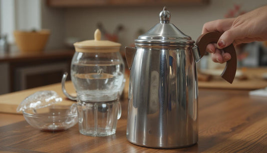 Elegance in Every Brew: 304 Stainless Steel French Pressure Coffee Pot Handmade Tea Pot (800ml)