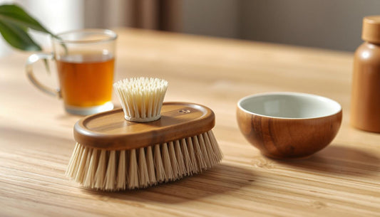 Palm Fiber Brush Tea Ceremony Brush Household Cleaning Tools (24cm Small)