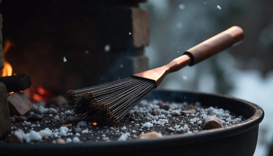 Grill Master’s Secret Weapon: The BBQ Grill Wire Cleaning Brush with Handle (Copper Plated) – Where Strength Meets Shine