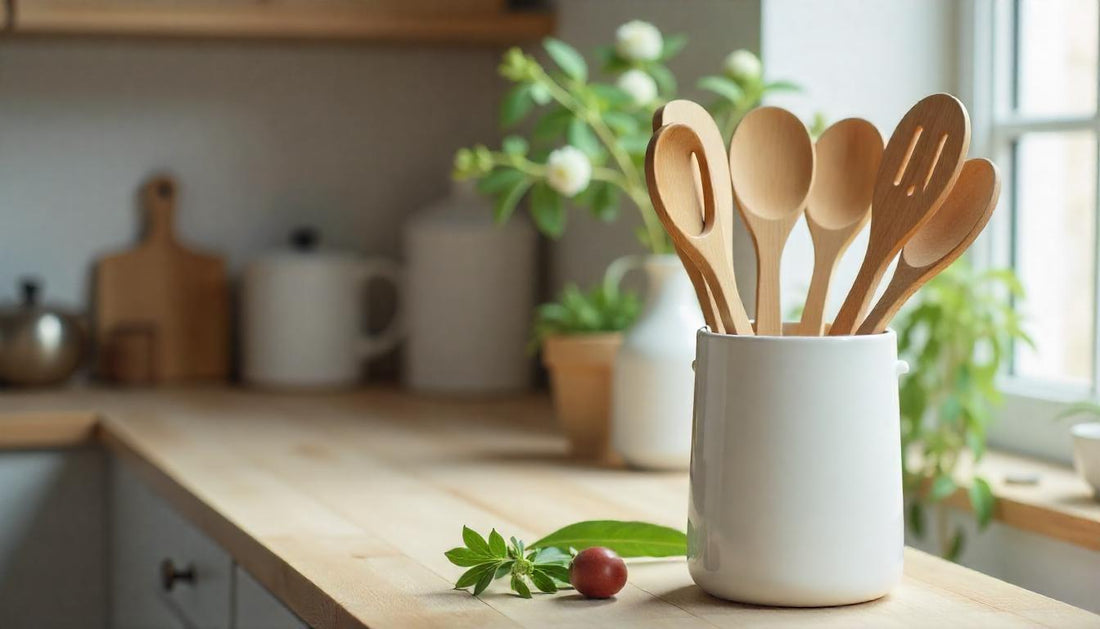 Cook in Style: The Beech Wood Silicone Kitchen Set That Combines Beauty, Function, and Sustainability