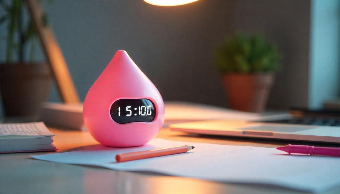 Time Made Beautiful: The Light Pink Water Drop Electronic Timer Every Student Needs