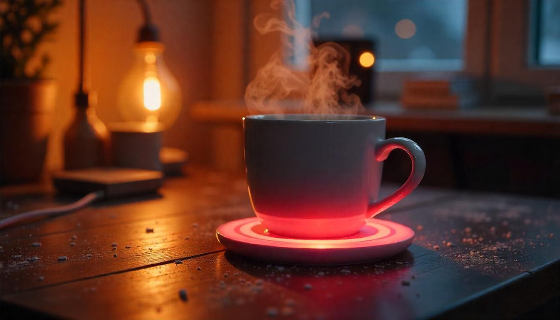 Keep Every Sip Warm: The Perfect Pink Automatic Heating Coaster for Coffee, Milk & More