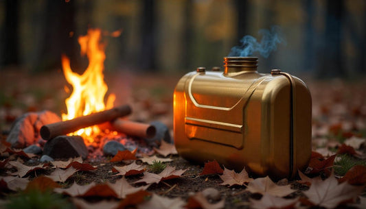 Rugged Elegance in the Wild: The Fire-Maple Shiny Gold G2 Flat Gas Tank Metal Cover for Outdoor Adventures