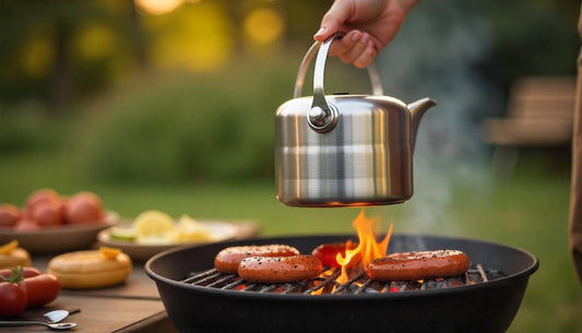 The Ultimate Outdoor Companion: CW-307 Portable Stainless Steel Picnic Cooker Kettle Teapot Hanging Pot (Silver)