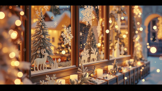 Transform Your Home with Festive Christmas Window Stickers: A Spotlight on the White Midget Design