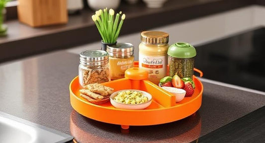 Spin into Kitchen Efficiency: How the 25cm Vitality Orange Rotating Tray Transforms Everyday Organization